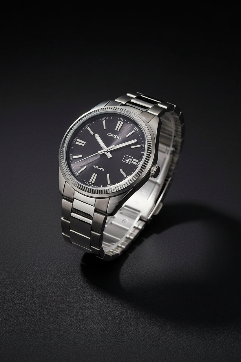 Casio MTP-1302D-1A1VDF - negro minimalista