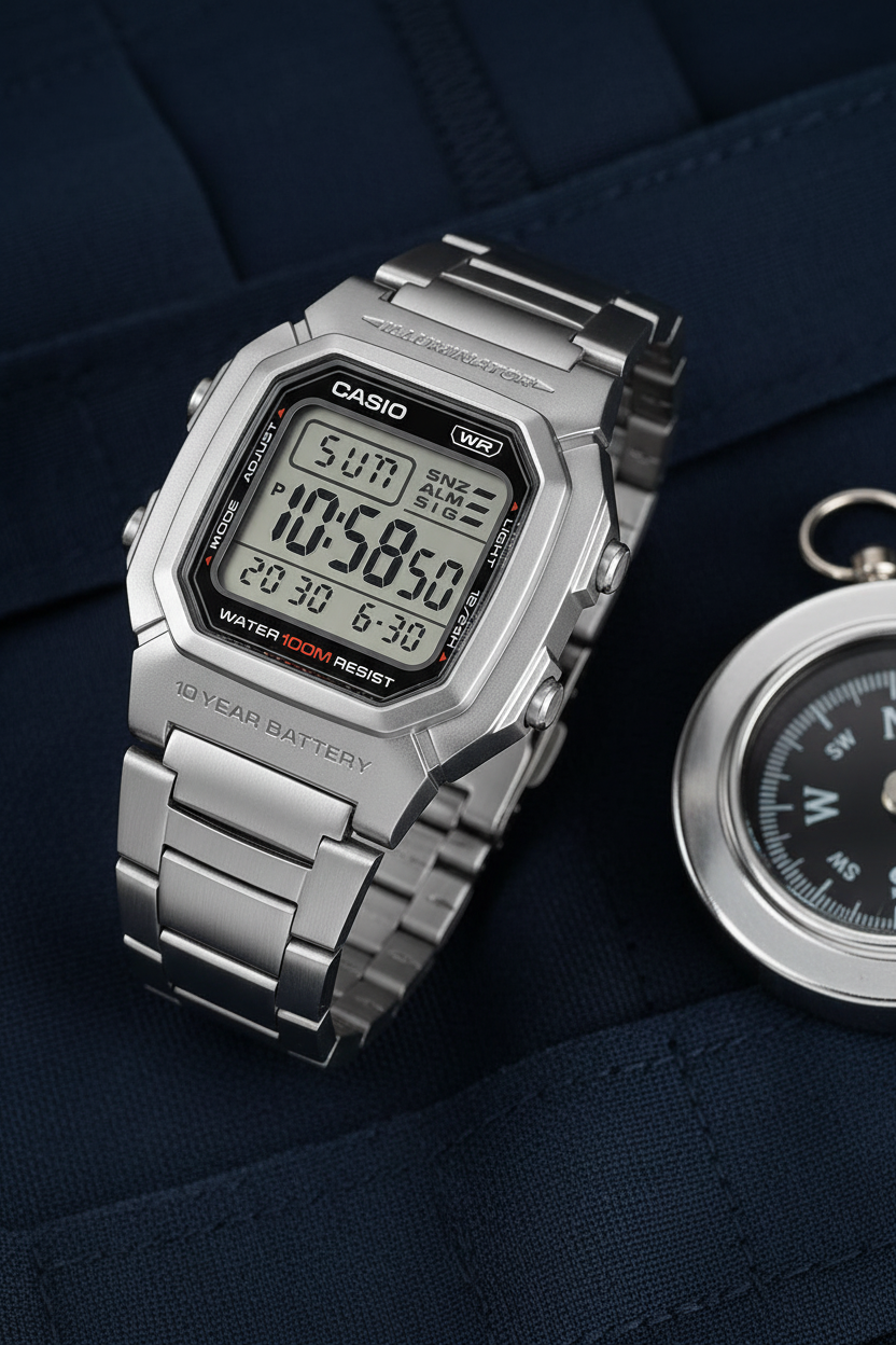 W-800HD-1AVDF RELOJ PARA HOMBRE CASIO - PLATEADO