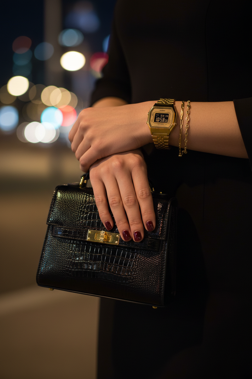 Casio LA680WGA-9BDF lifestyle - evento nocturno