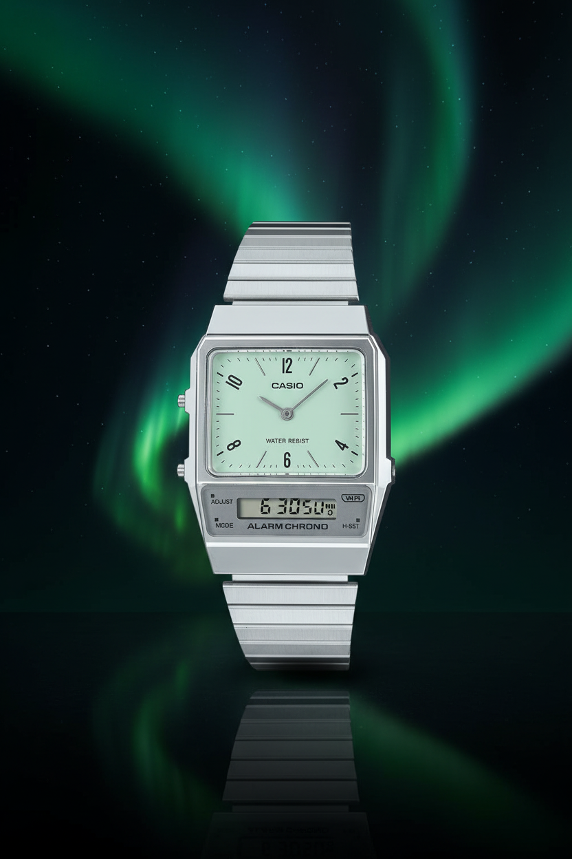 RELOJ CASIO VINTAGE AQ-800E-3ADF - VERDE