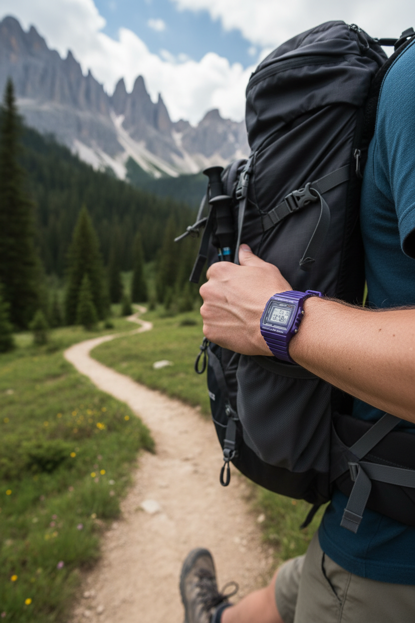 Casio W-215H-6AVDF lifestyle - hiking aventura
