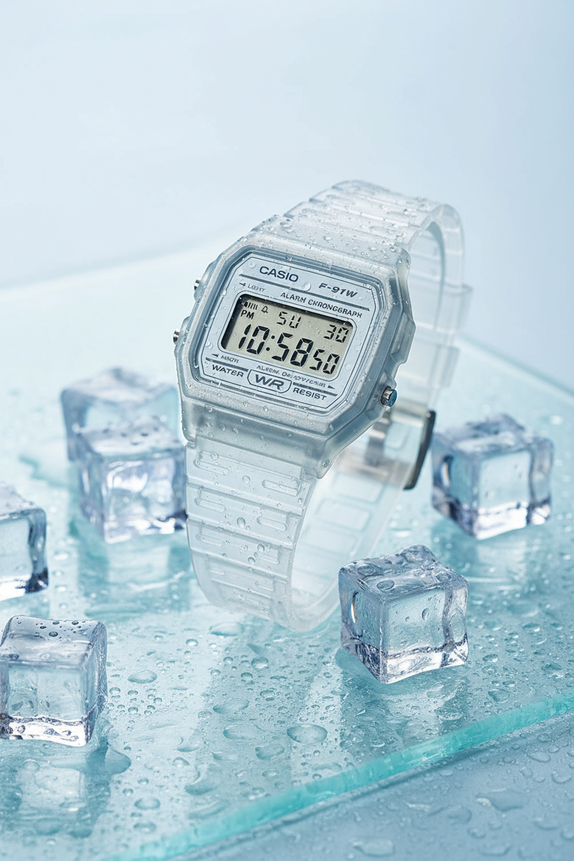 Casio F-91WS-7DF - hielo fresco