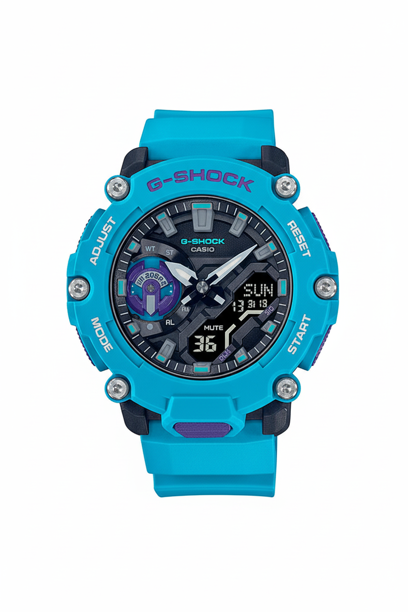 Casio G-Shock GA-2200-2ADR - fondo blanco limpio