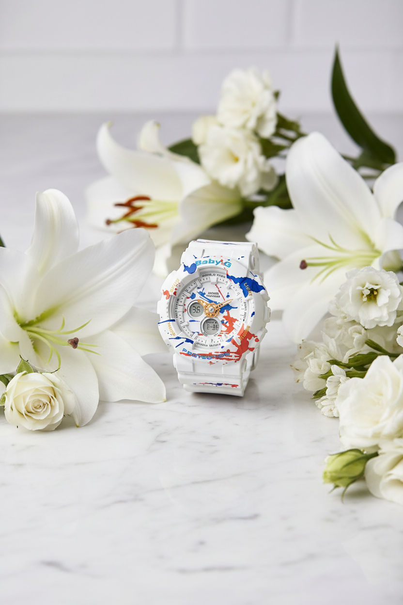 BA-120SPL-7ADR RELOJ PARA MUJER CASIO BABY-G - BLANCO