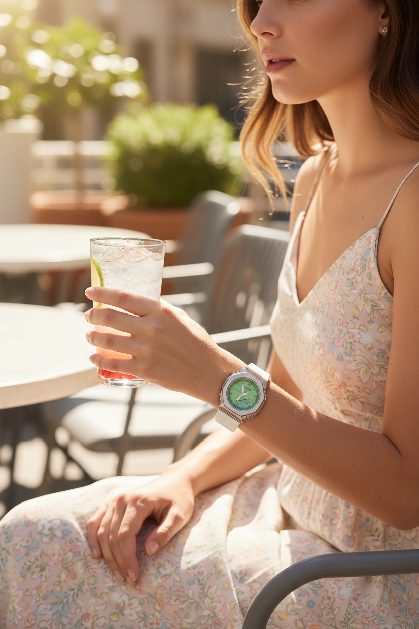 RELOJ PARA MUJER CASIO G-SHOCK GM-S2110SR-7ADR - BLANCO