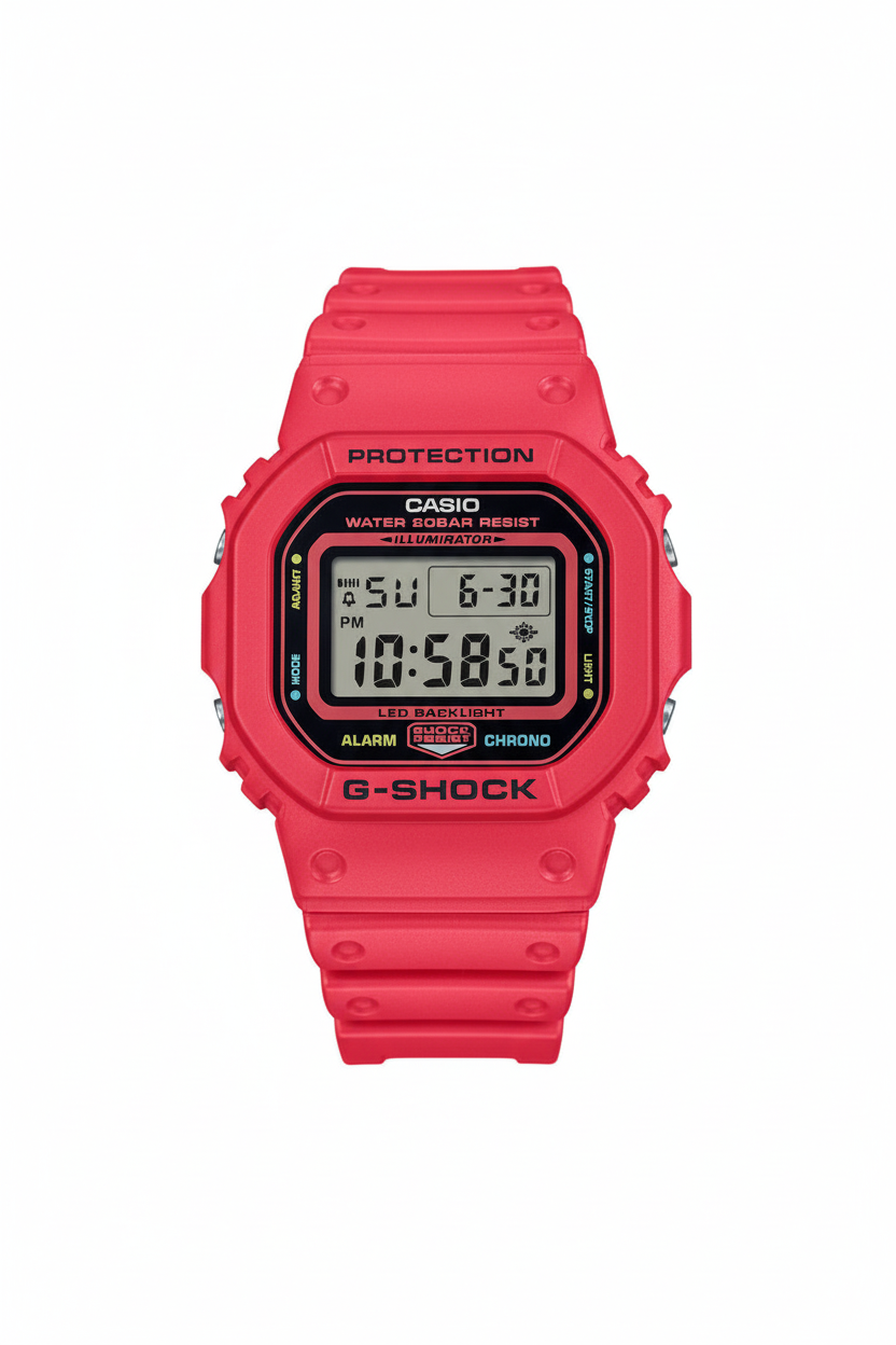 Casio G-Shock DW-5600EP-4DR - fondo blanco limpio