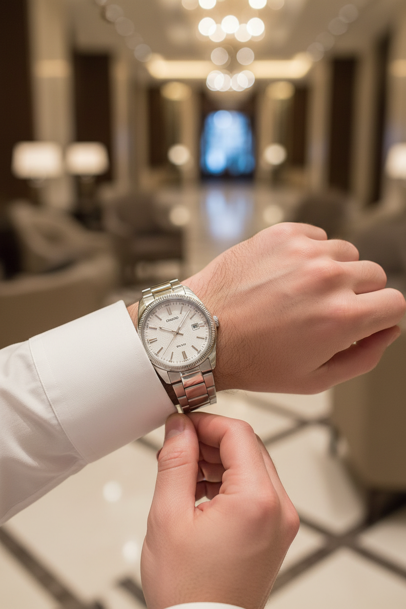 Lifestyle - Formal camisa blanca hotel de lujo