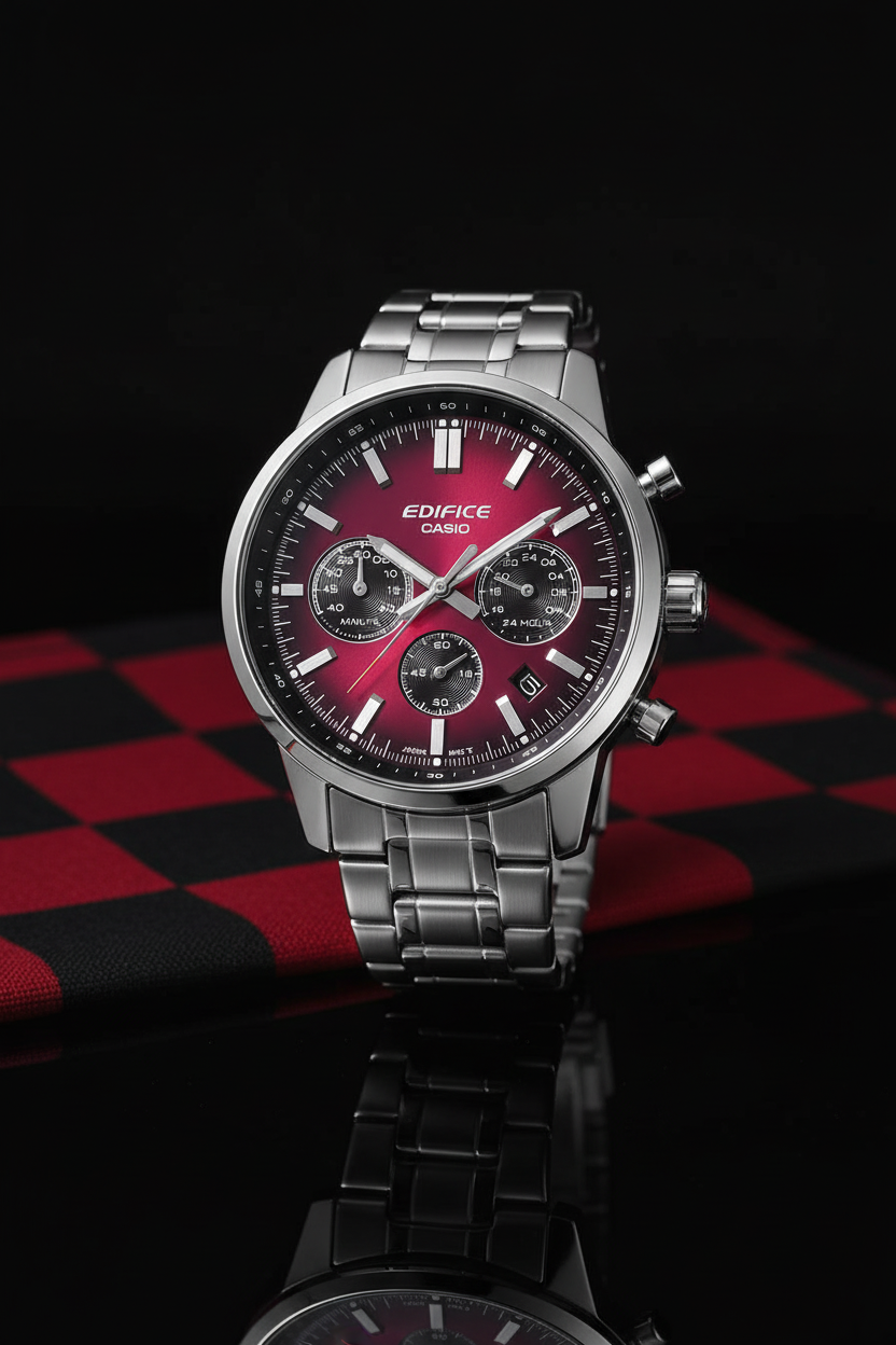 RELOJ PARA HOMBRE CASIO EDIFICE EFR-575D-4ADF - ROJO