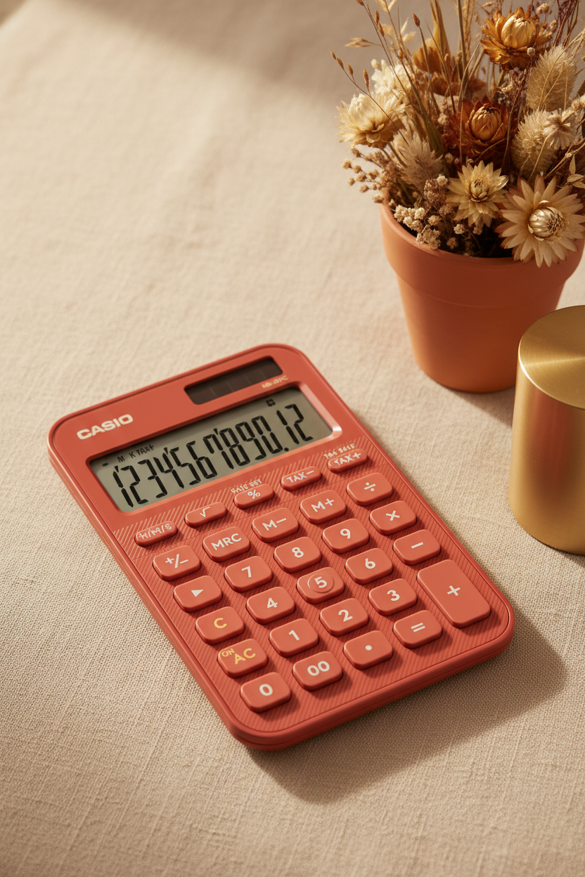 CALCULADORA CASIO - MI ESTILO MS-20YC-RD-W-DP