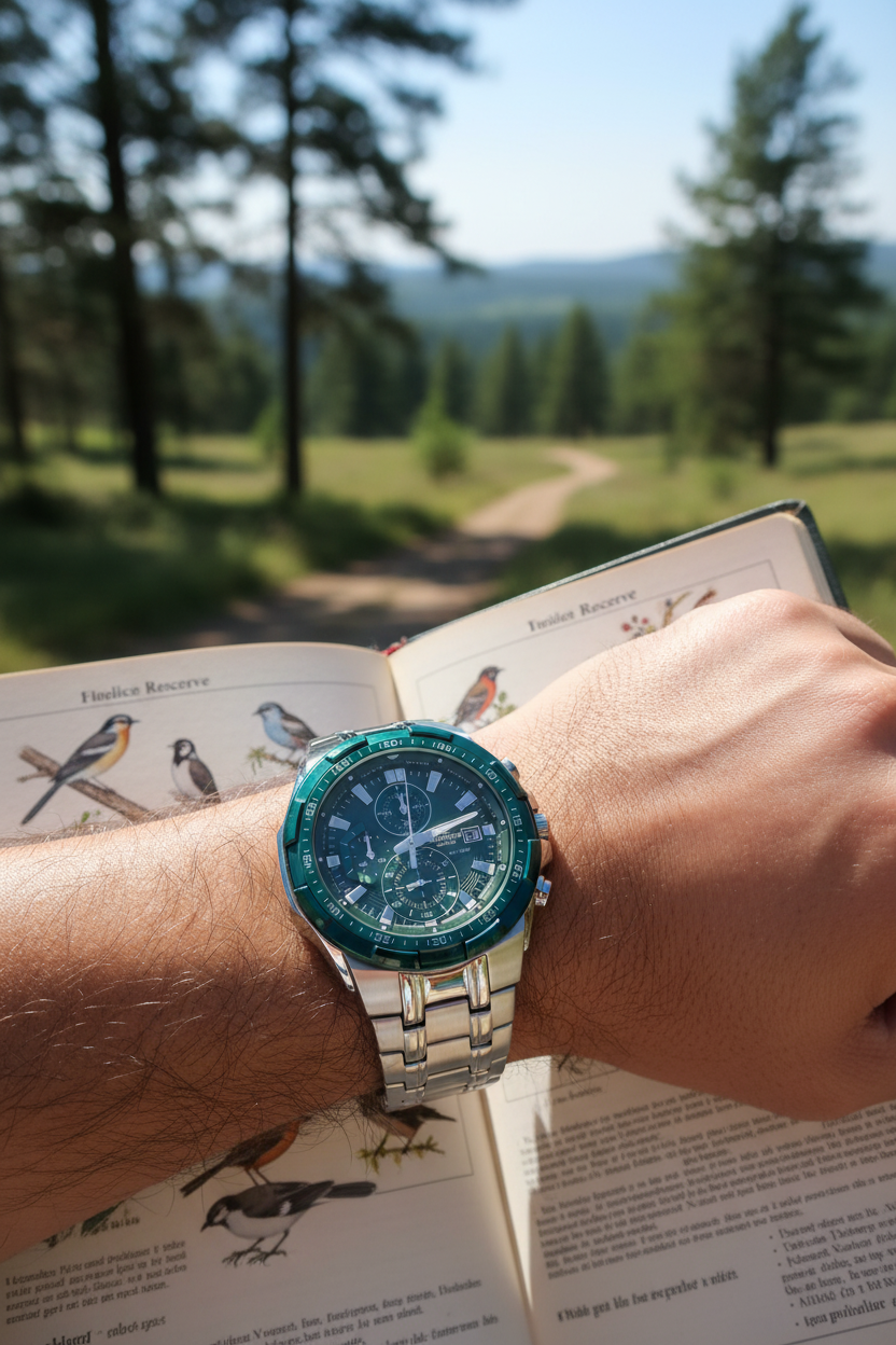 RELOJ PARA HOMBRE CASIO EDIFICE EFR-539DE-3AVUDF  - VERDE