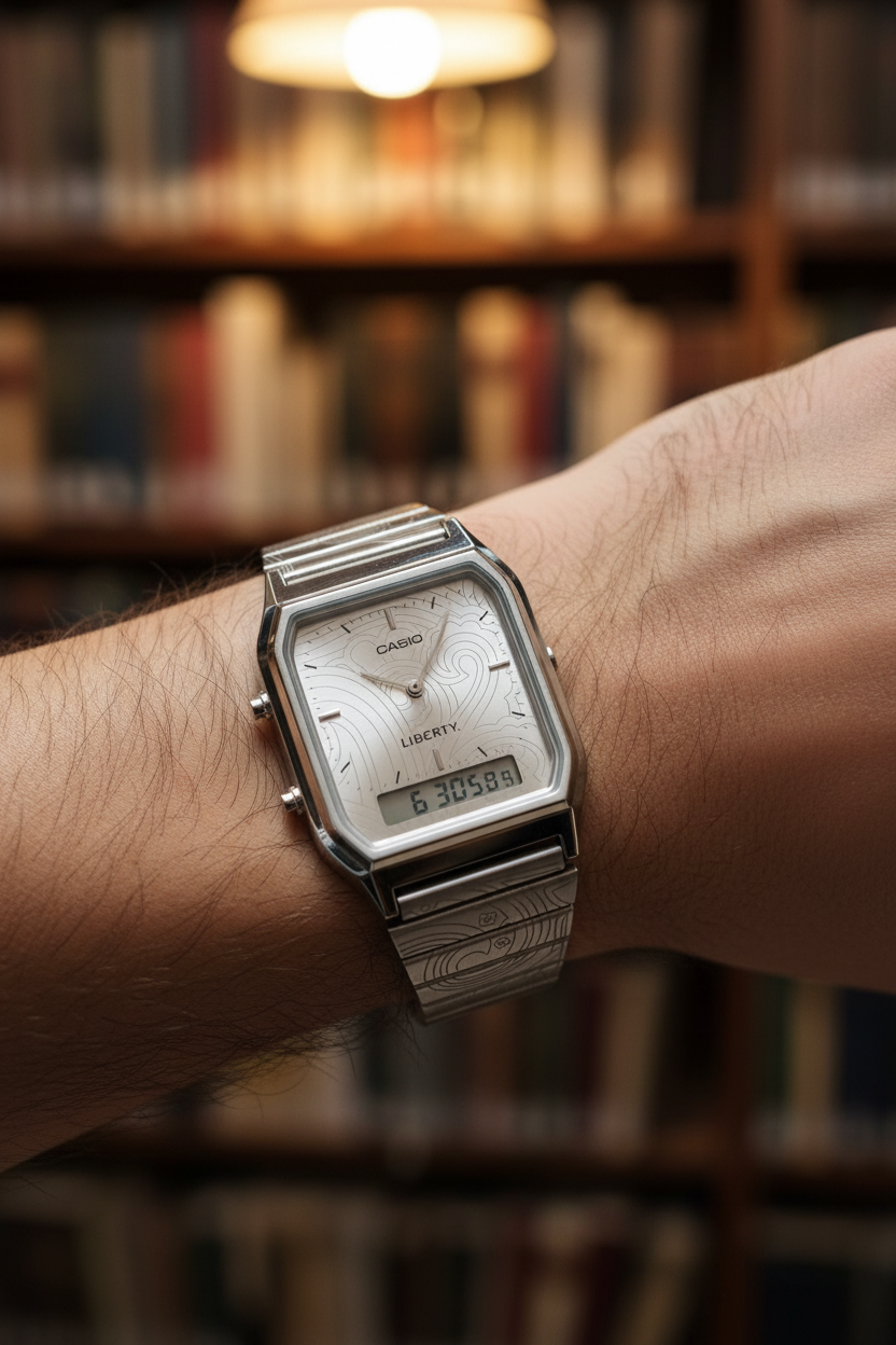 RELOJ CASIO VINTAGE AQ-230ELT-7ADR - PLATEADO
