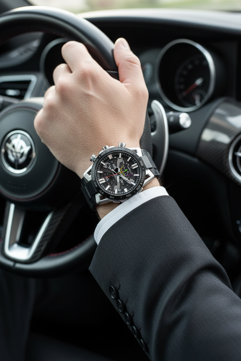 Casio Edifice EQB-2000DC-1ADR lifestyle - auto lujo