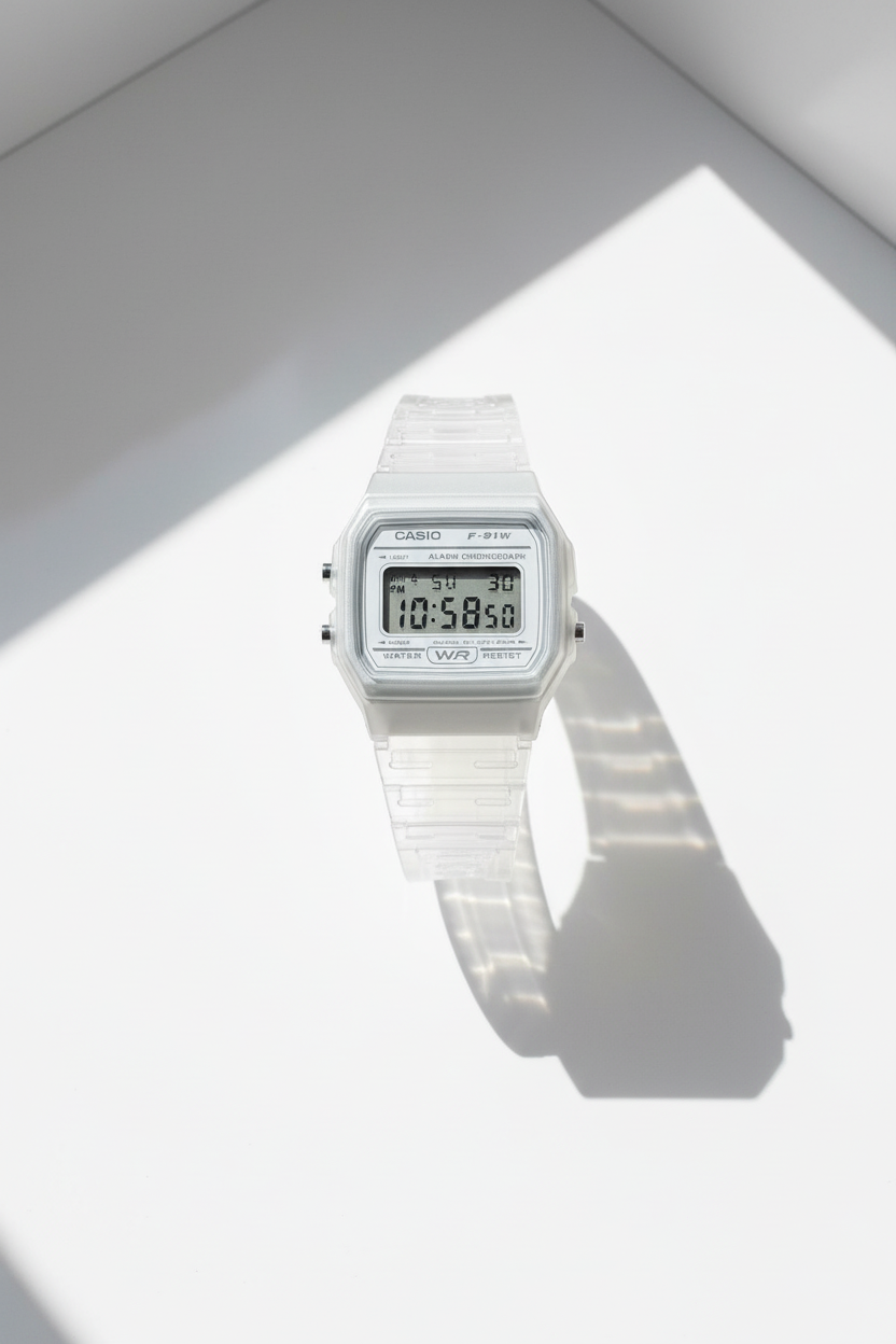 Casio F-91WS-7DF - acrílico minimalista