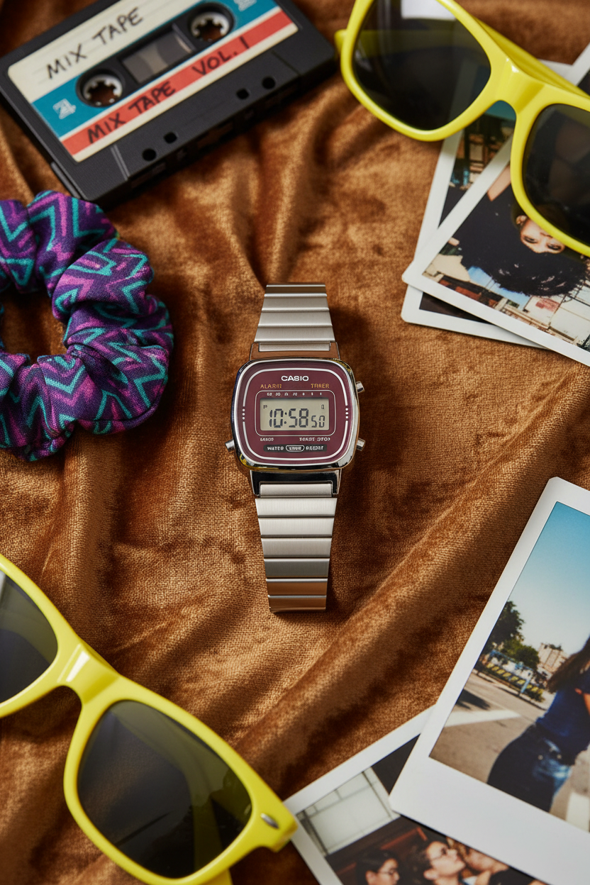 Casio LA670WA-4DF - terciopelo café retro