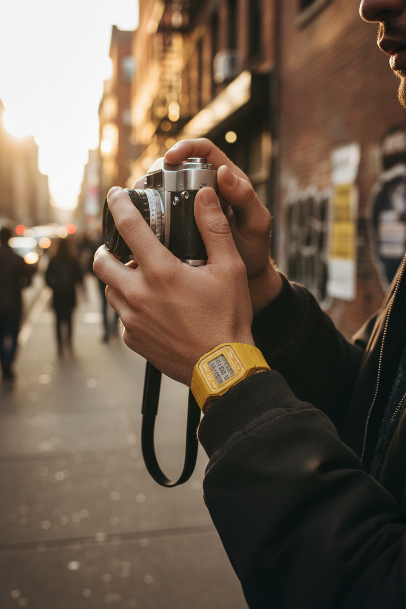 Casio F-91WC-9ADF lifestyle - fotógrafo urbano