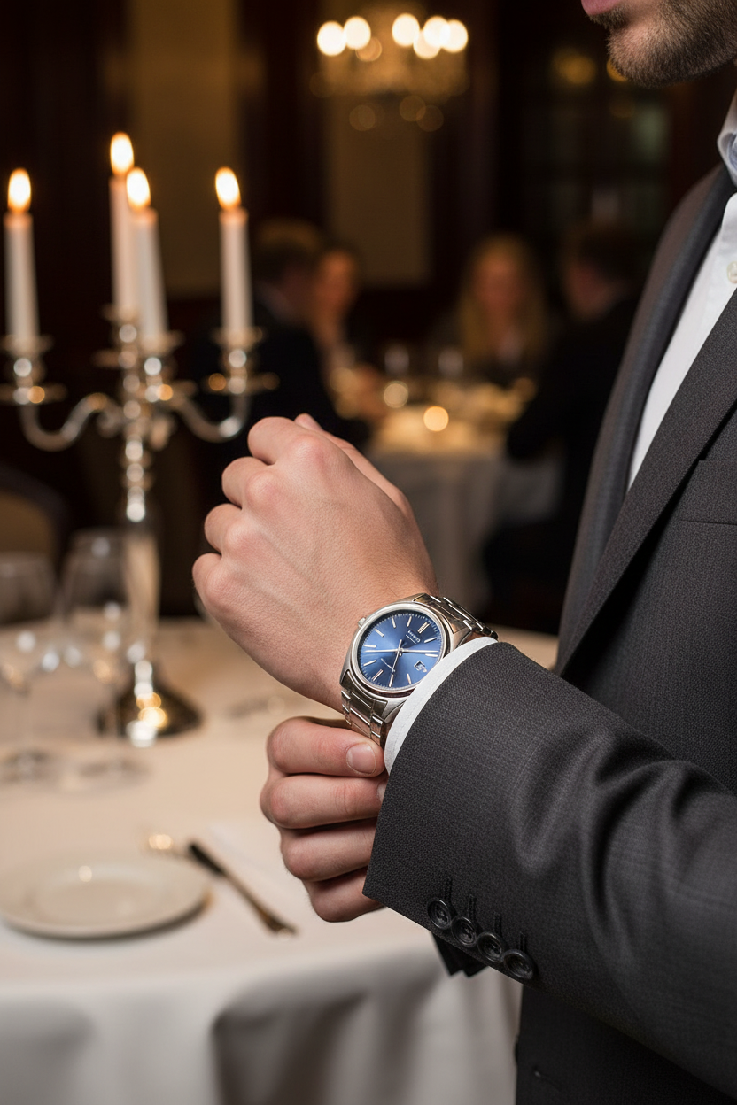Casio MTP-1183A-2ADF lifestyle - restaurante elegante
