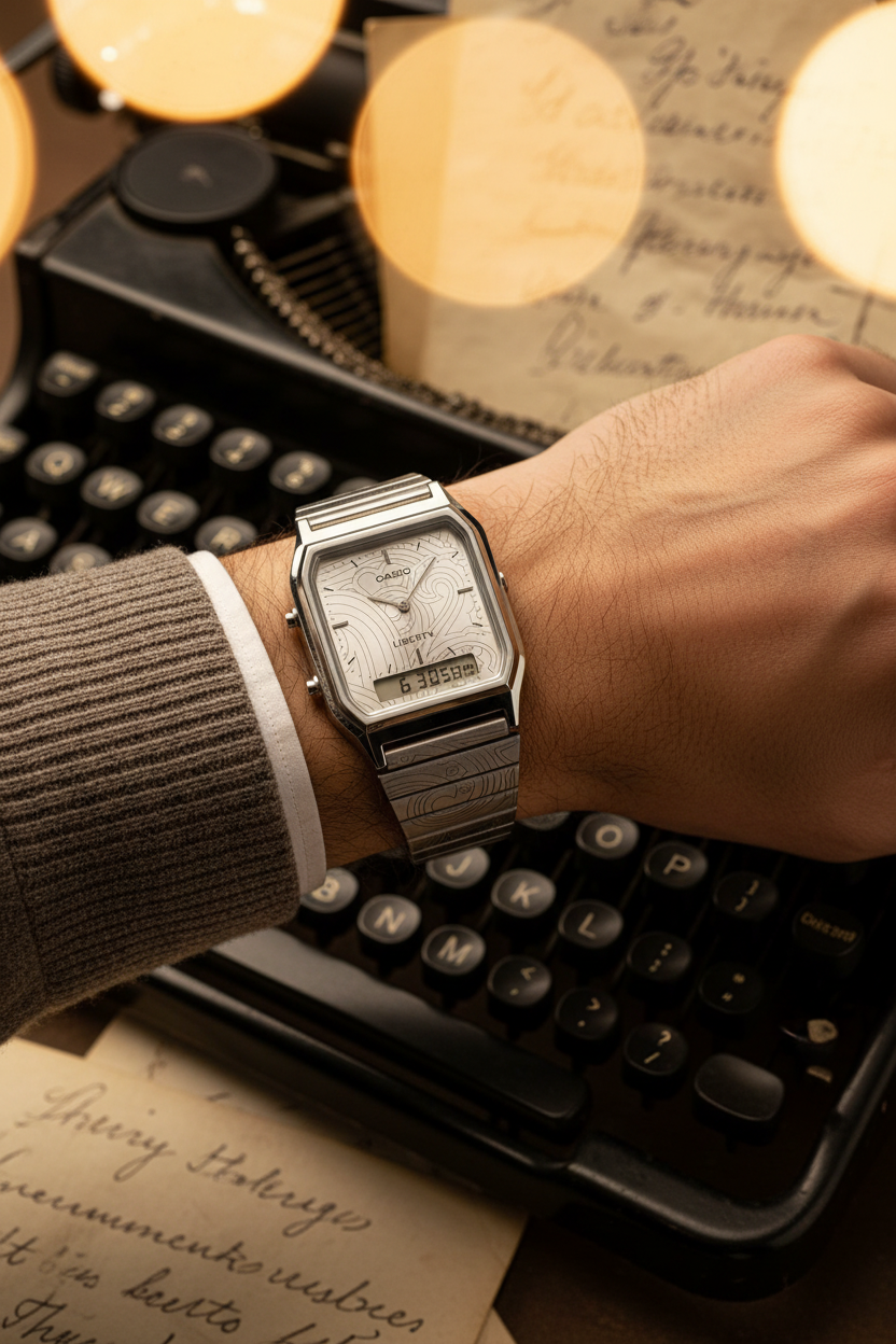 RELOJ CASIO VINTAGE AQ-230ELT-7ADR - BLANCO