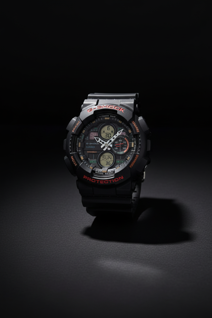 Casio G-Shock GA-140-1A4DR - negro minimalista