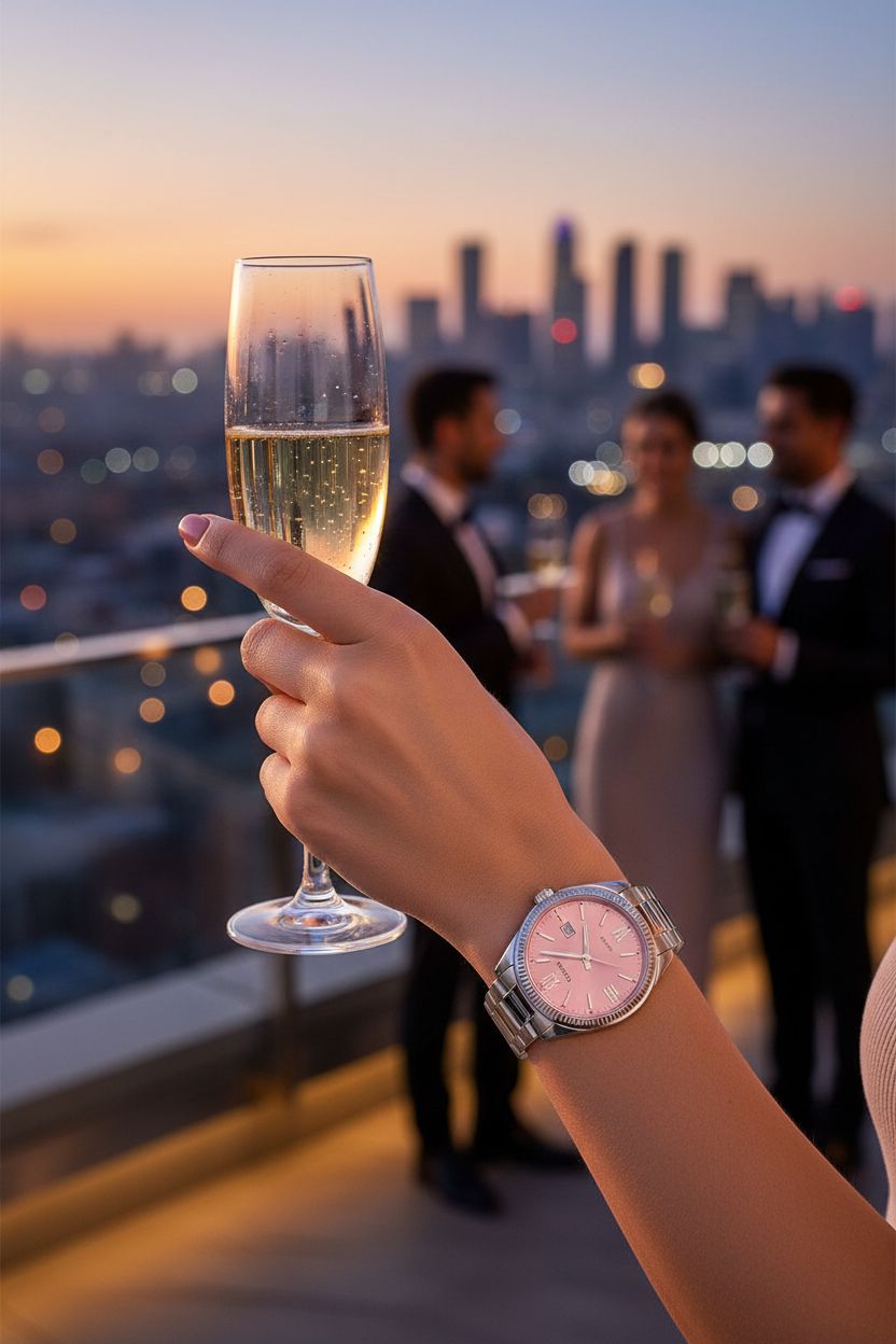 Casio LTP-1302DD-4A1VDF lifestyle - rooftop celebración