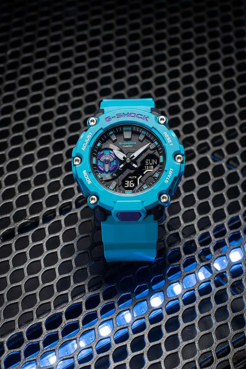 Casio G-Shock GA-2200-2ADR - steel mesh LED