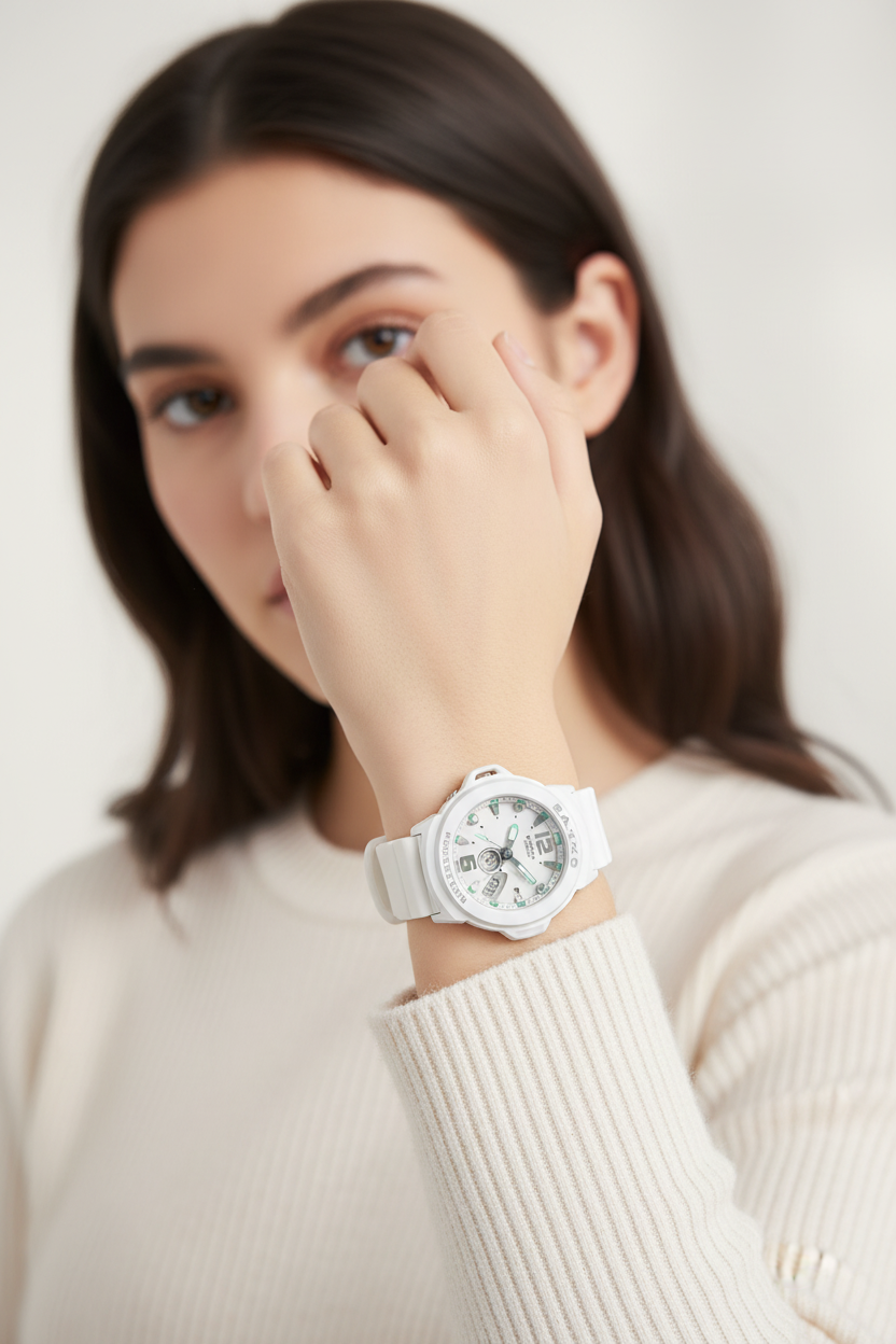 RELOJ PARA MUJER CASIO BABY-G BGA-15K-7ADR - BLANCO