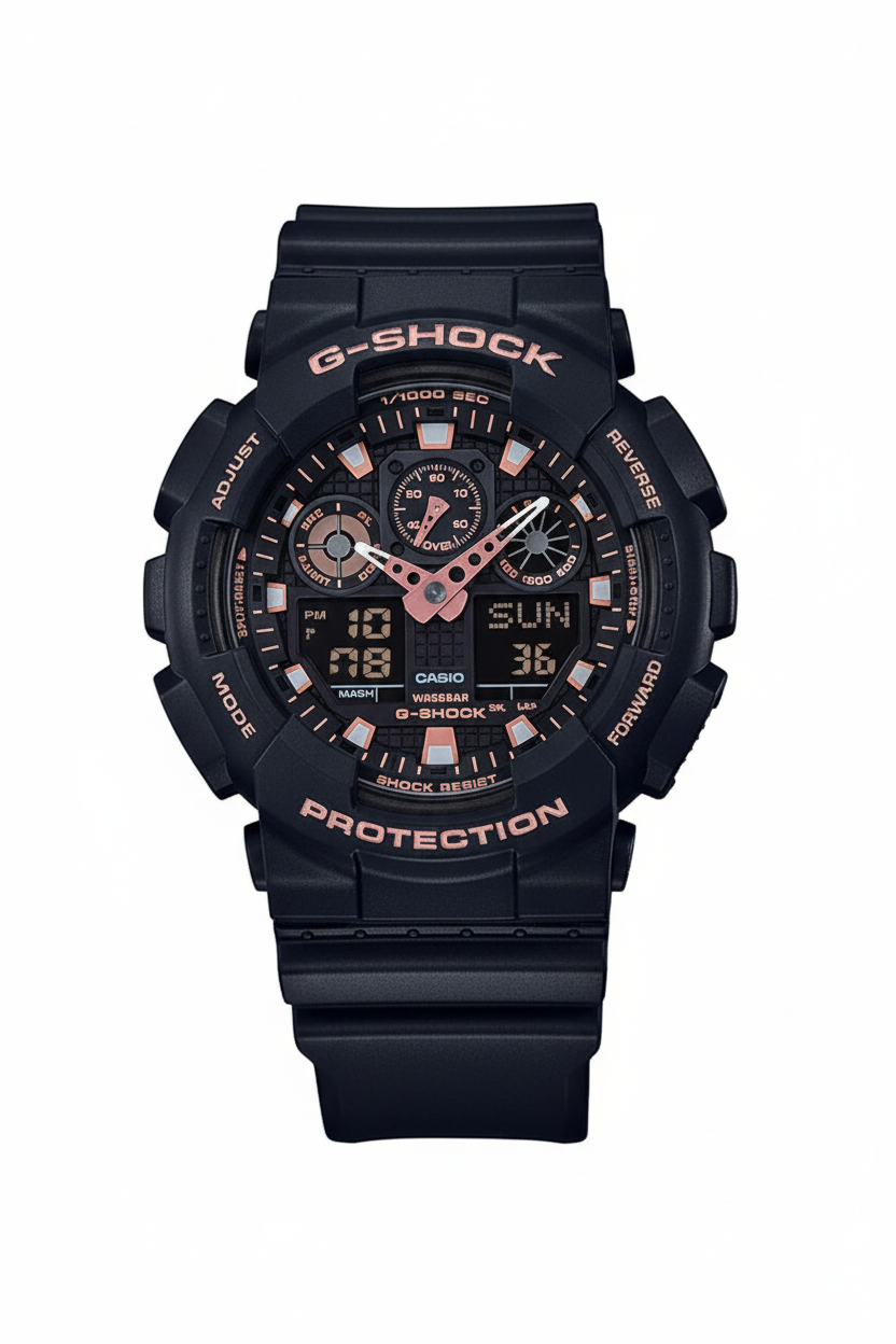 Casio G-Shock GA-100GBX-1A4DR - fondo blanco limpio