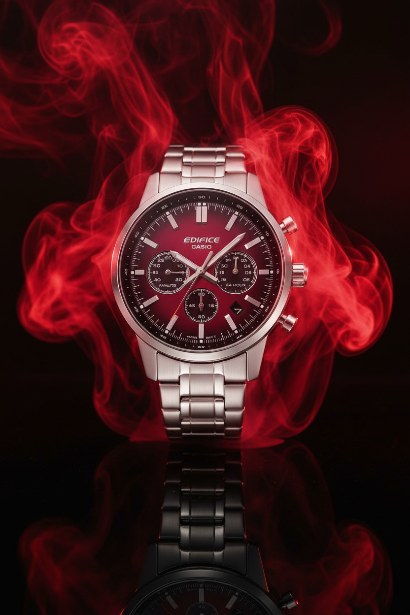 RELOJ PARA HOMBRE CASIO EDIFICE EFR-575D-4ADF - ROJO