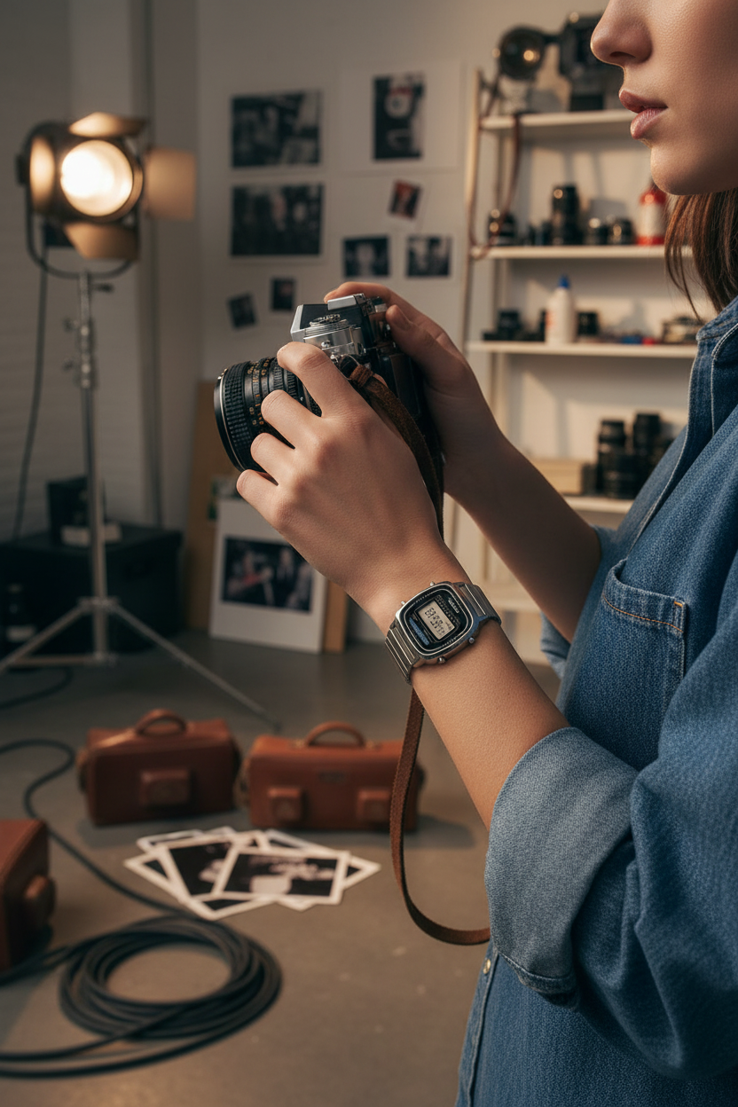 Casio LA670WA-1DF lifestyle - fotógrafa creativa