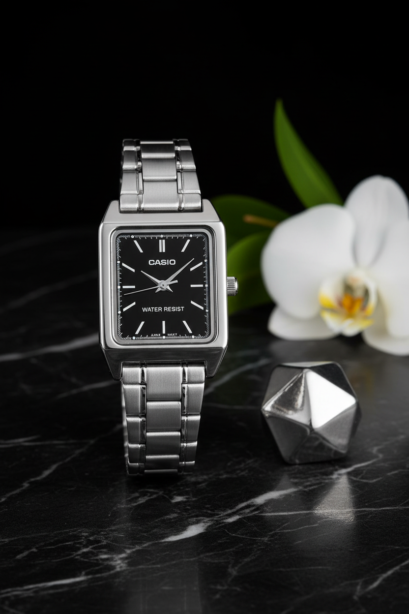 Casio LTP-V007D-1EUDF sobre mármol negro bold