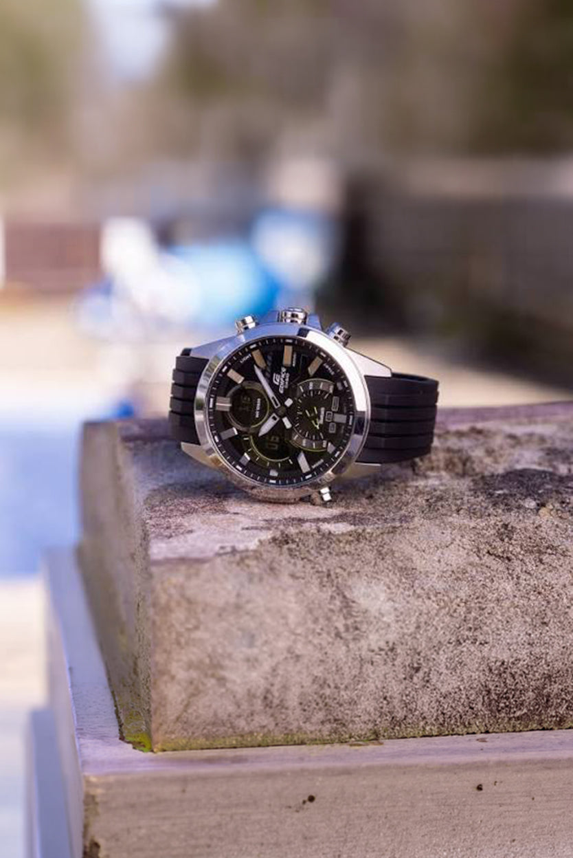 RELOJ ANALÓGICO-DIGITAL PARA HOMBRE CASIO EDIFICE ECB-30P-1ADF - NEGRO