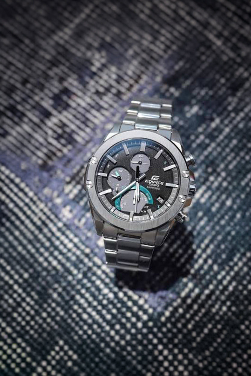 RELOJ ANALÓGICO-DIGITAL PARA HOMBRE CASIO EDIFICE EQB-1000D-1ADR - PLATEADO