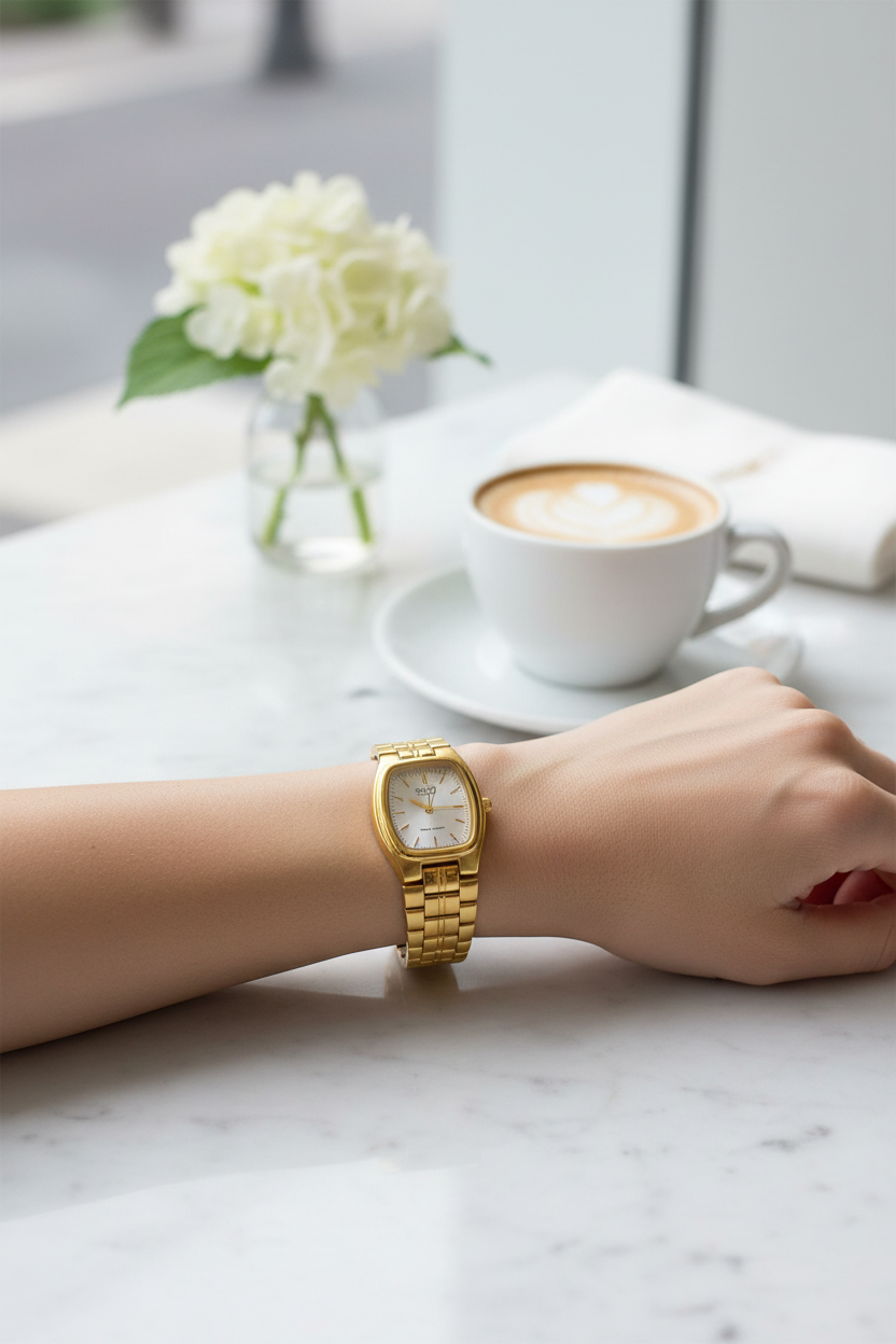 Lifestyle - Café moderno con flores