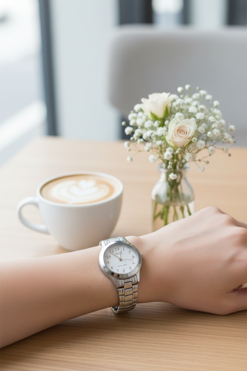 Lifestyle - Café moderno con flores