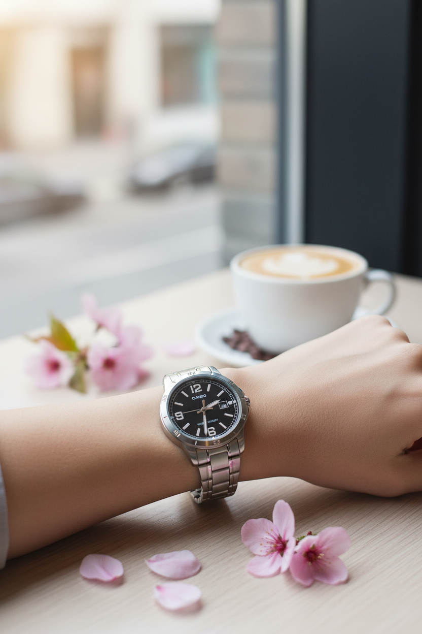 Lifestyle - Café urbano con flores