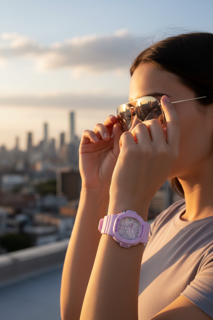 RELOJ PARA MUJER CASIO BABY-G BGA-10D-6ADR - MORADO