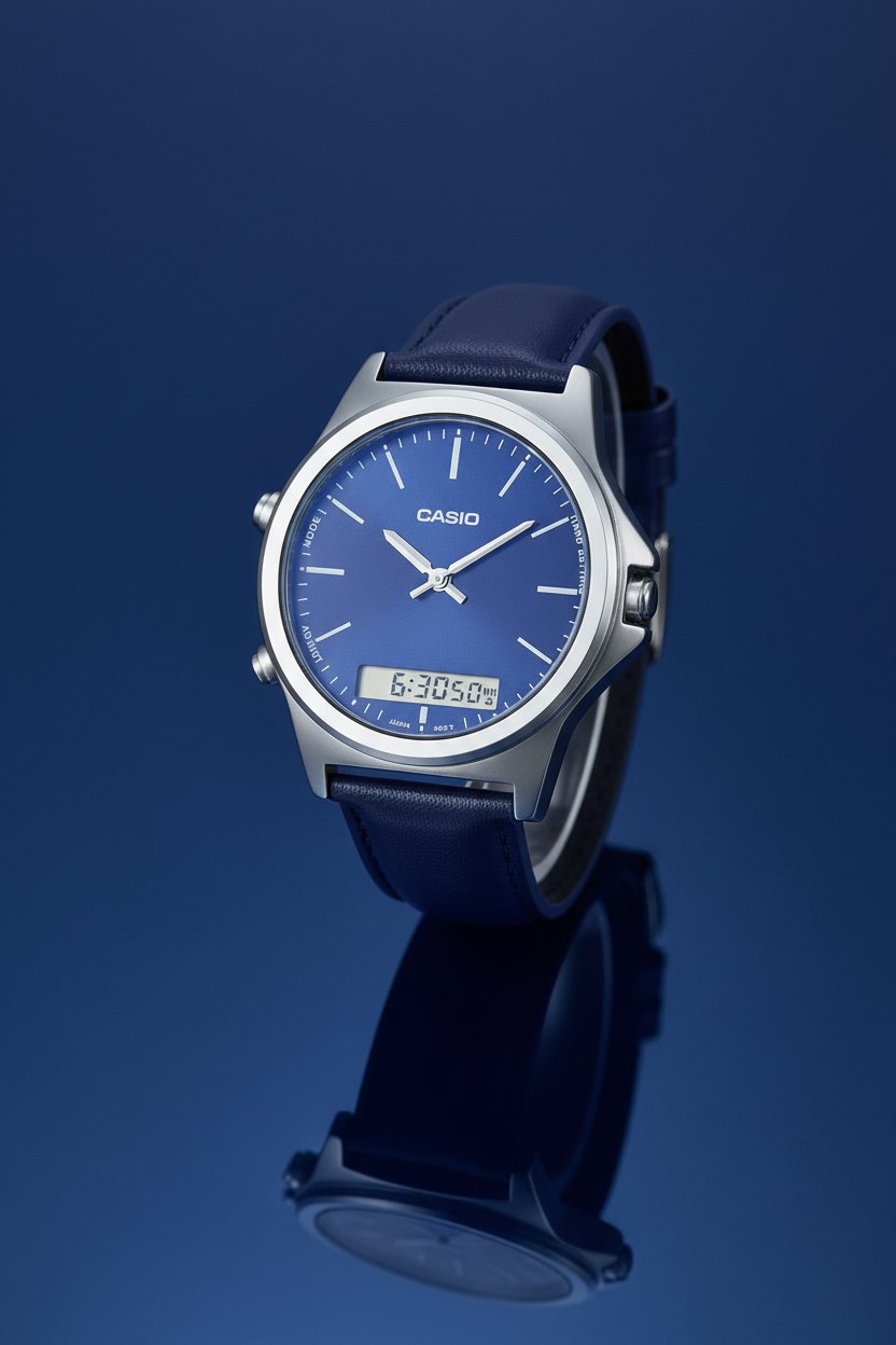 Reloj azul brillante