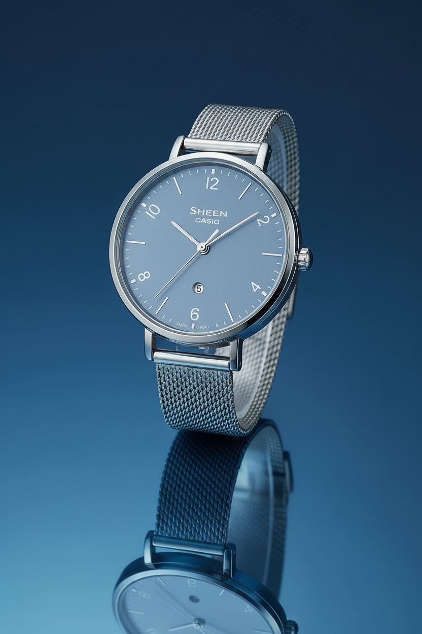 Reloj azul brillante