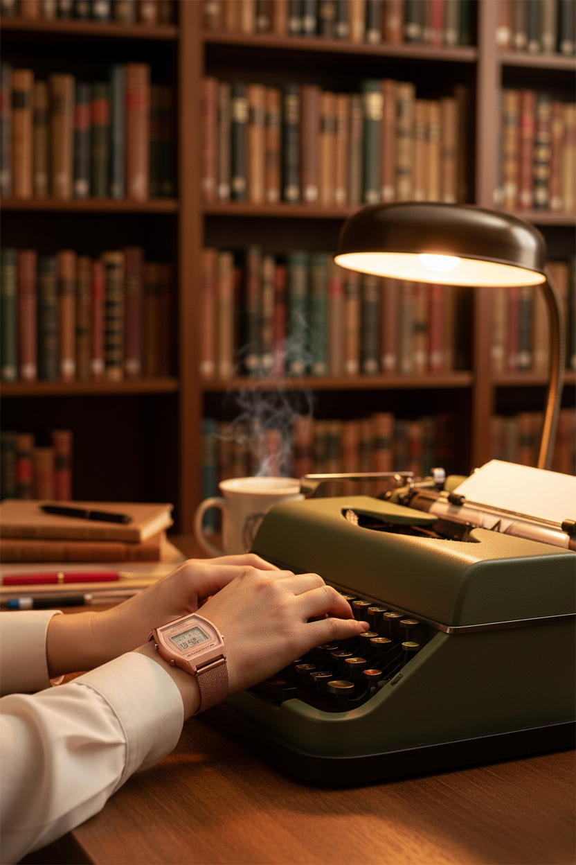 Reloj en biblioteca