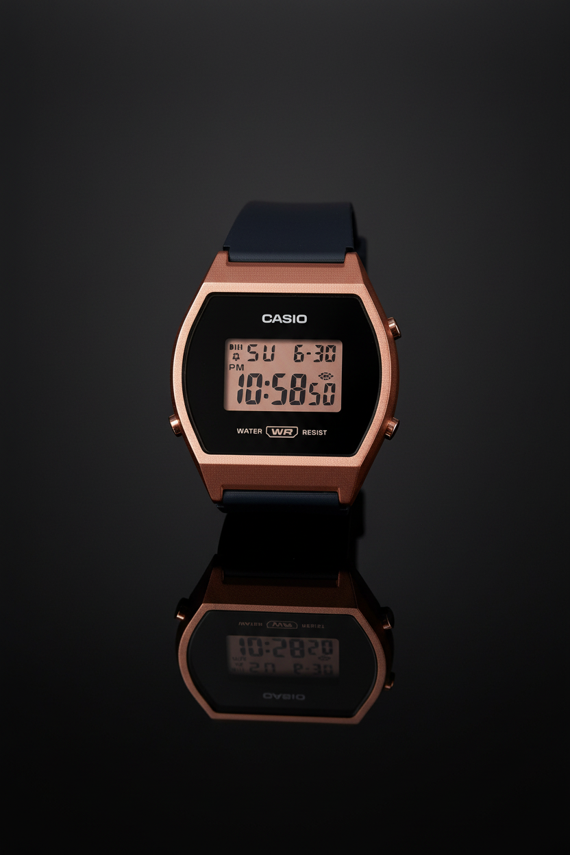 Reloj negro brillante