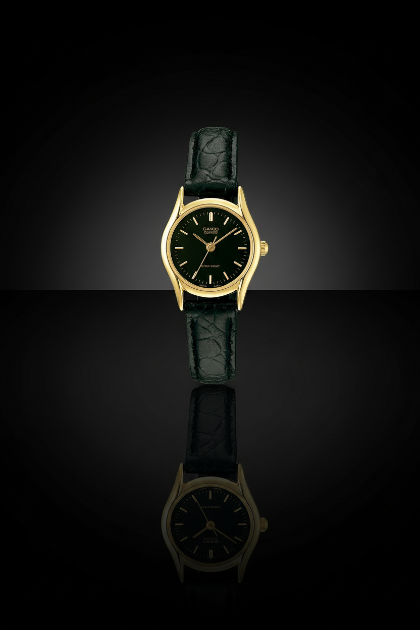 Reloj negro brillante