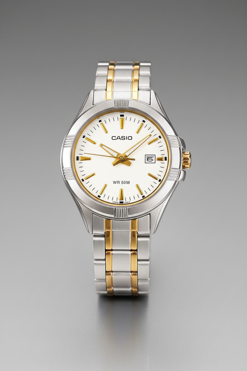 Reloj plateado mate