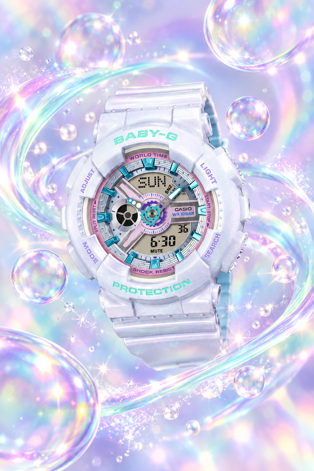 BA-110MC-7ADR RELOJ PARA MUJER CASIO BABY-G - BLANCO