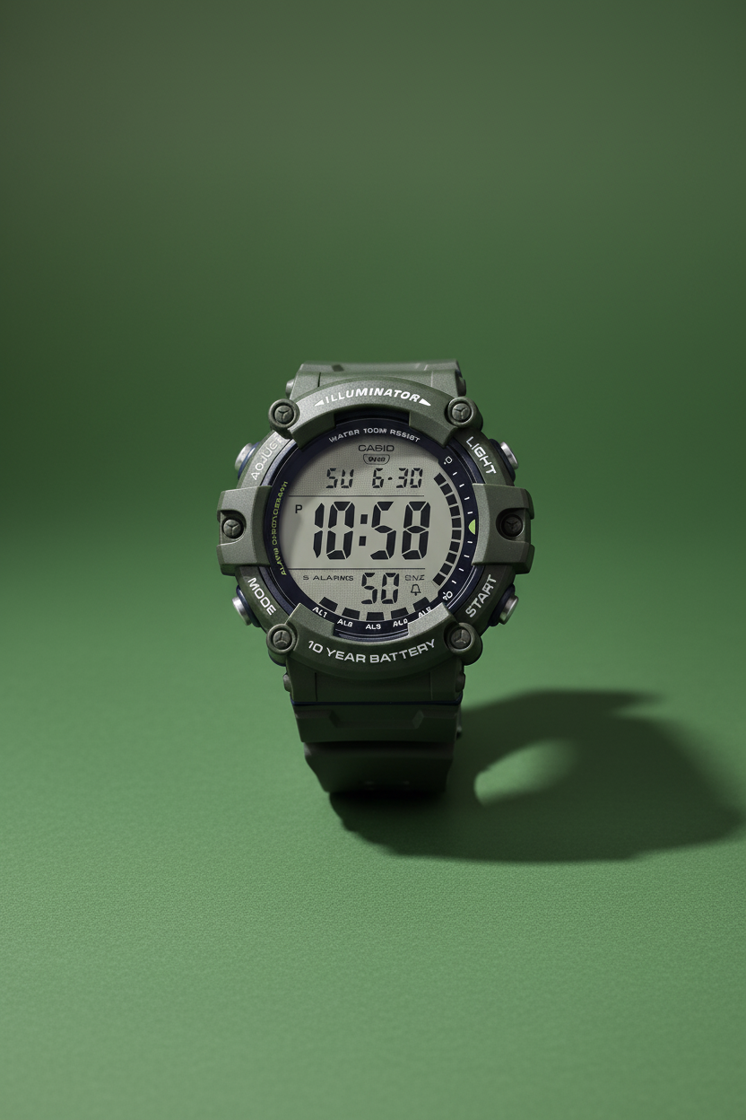 Reloj verde mate