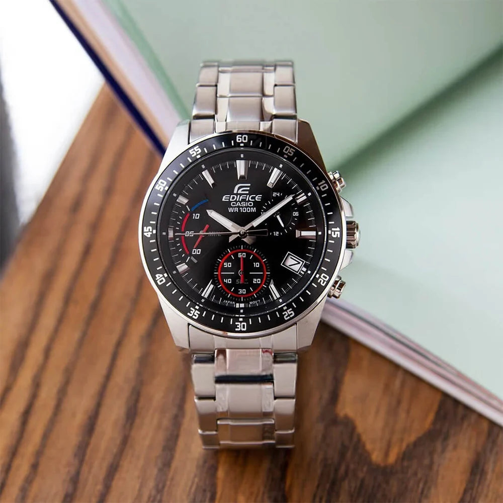 RELOJ ANALÓGICO PARA HOMBRE CASIO EDIFICE EFV-540D-1AVUDF - PLATEADO