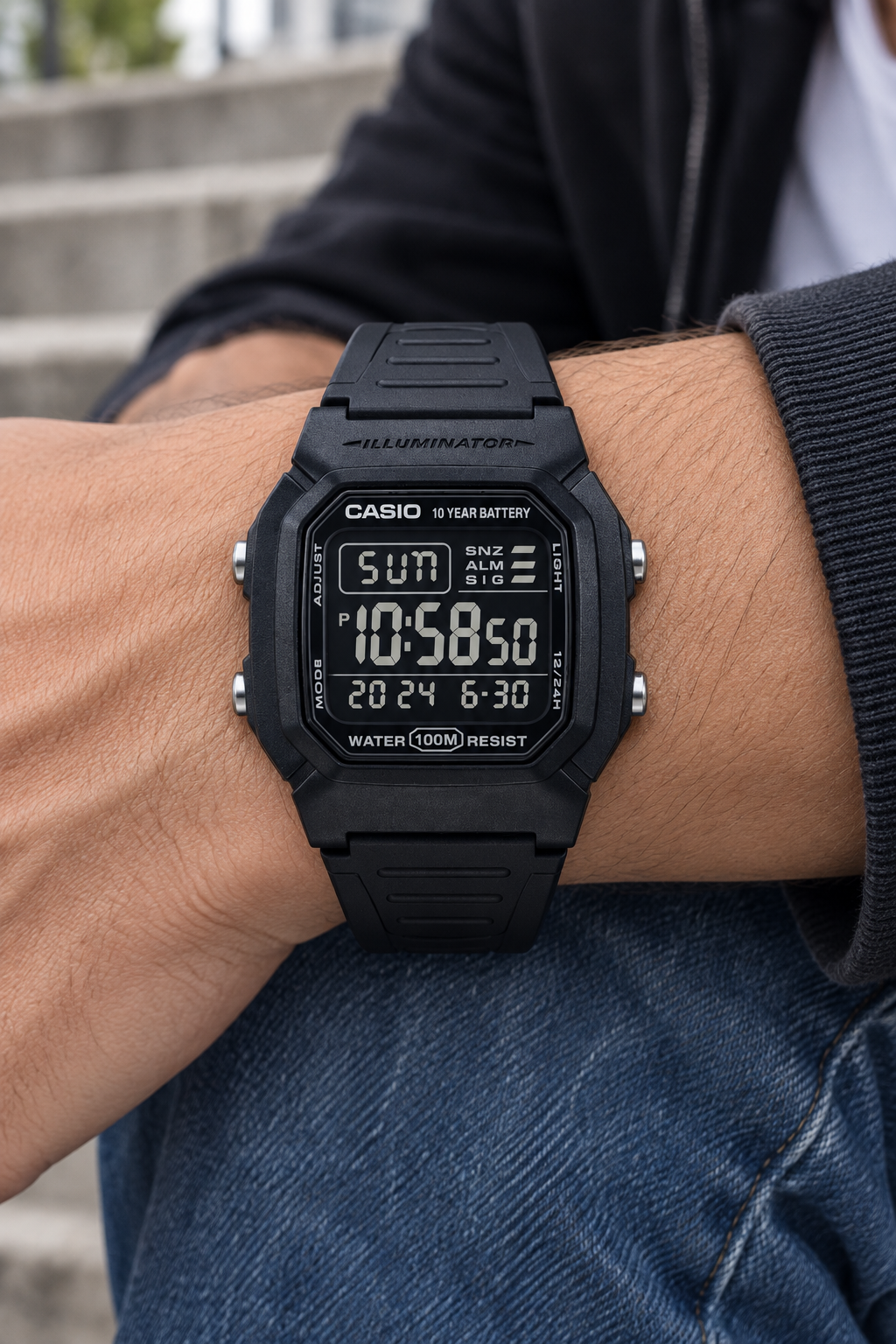 RELOJ PARA HOMBRE CASIO W-800H-1BVDF