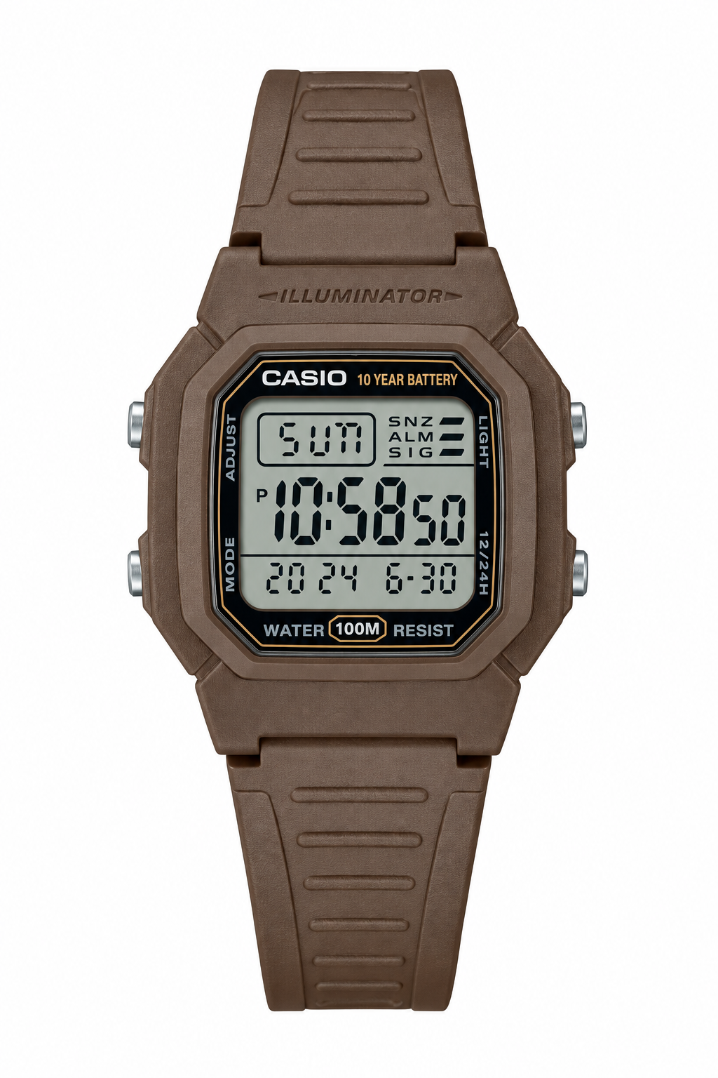 RELOJ CASIO W-800H-5AVDF -CAFÉ