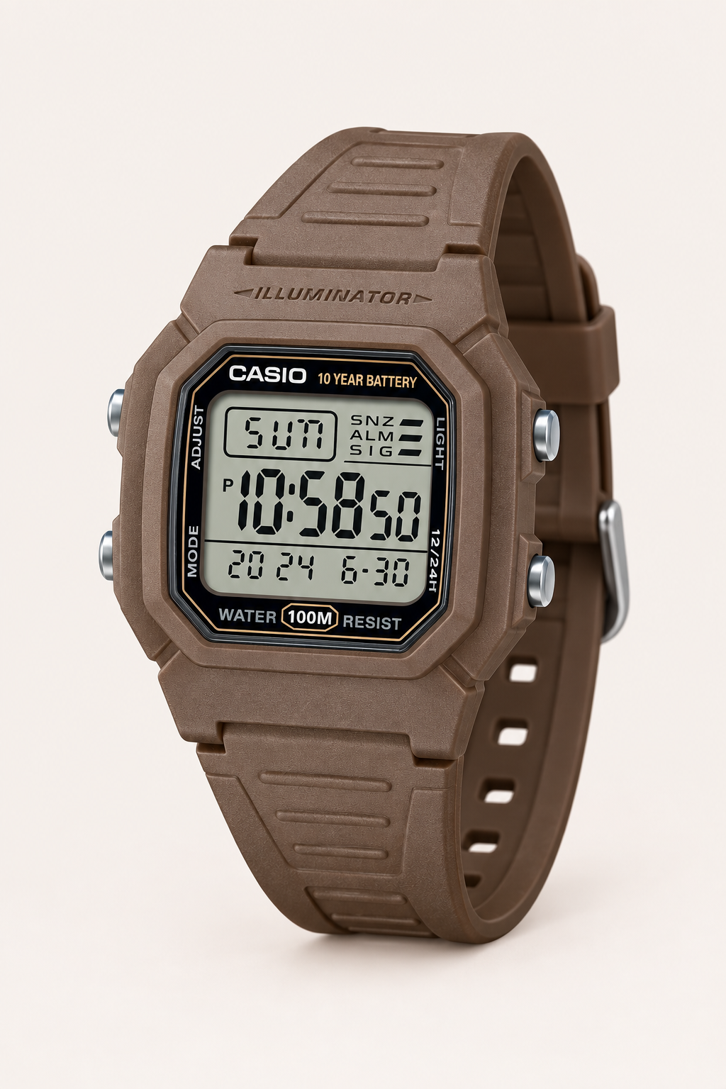 RELOJ CASIO W-800H-5AVDF -CAFÉ