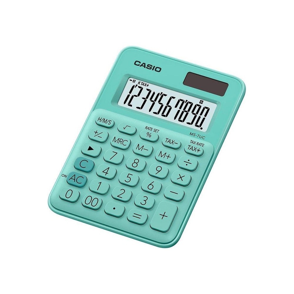 CALCULADORA CASIO - MI ESTILO  MS-7UC-GN - CALCULADORA CASIO - MI ESTILO  MS-7UC-GN - Tagg Colombia