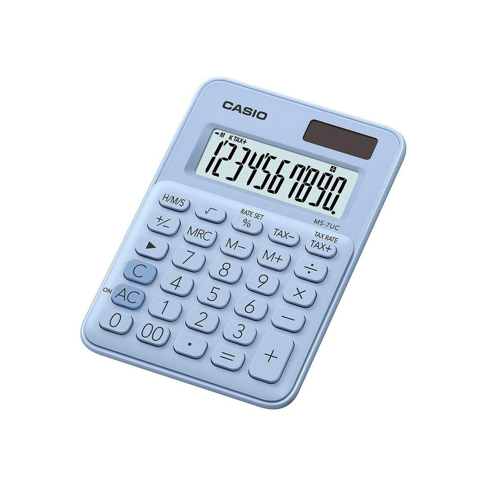 CALCULADORA CASIO - MI ESTILO  MS-7UC-LB - CALCULADORA CASIO - MI ESTILO  MS-7UC-LB - Tagg Colombia